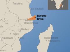 Map showing the Rovuma Basin.