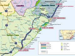 The route of the new N2 Highway Project.