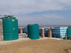 The water treatment plant that was launched by the dti in Steyleville, today. 