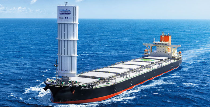 Wind propulsion drives down fuel consumption of coal carrier