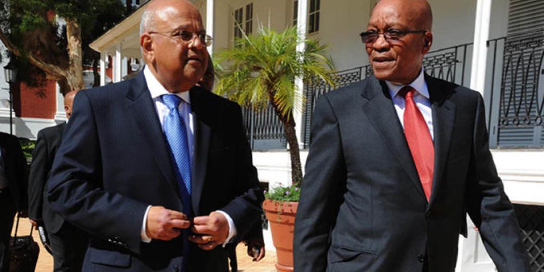 SA’s latest finance minister, Pravin Gordhan, pictured with president Jacob Zuma.