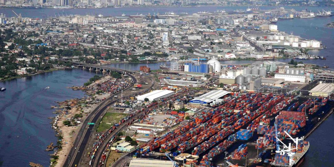 The Nigerian port of Lagos. 