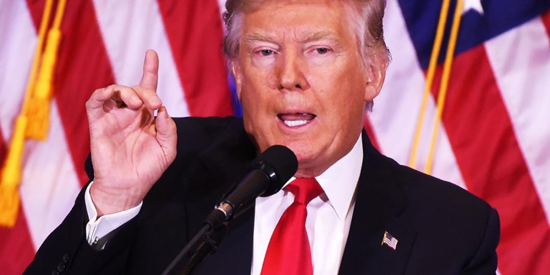 US president elect, Donald Trump, speaking during his press conference last week. 