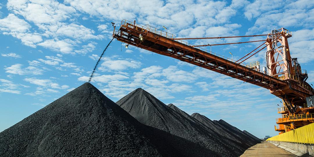 A coal ore stockyard at Vale's Moatize Mine, Mozambique.
