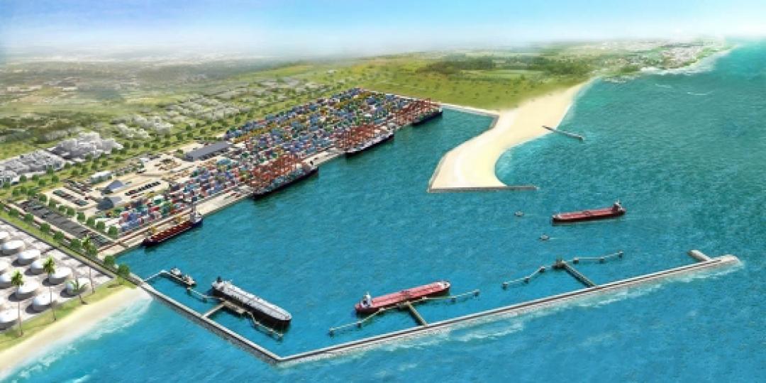 An artist’s rendering of the proposed container terminal at Lekki port.