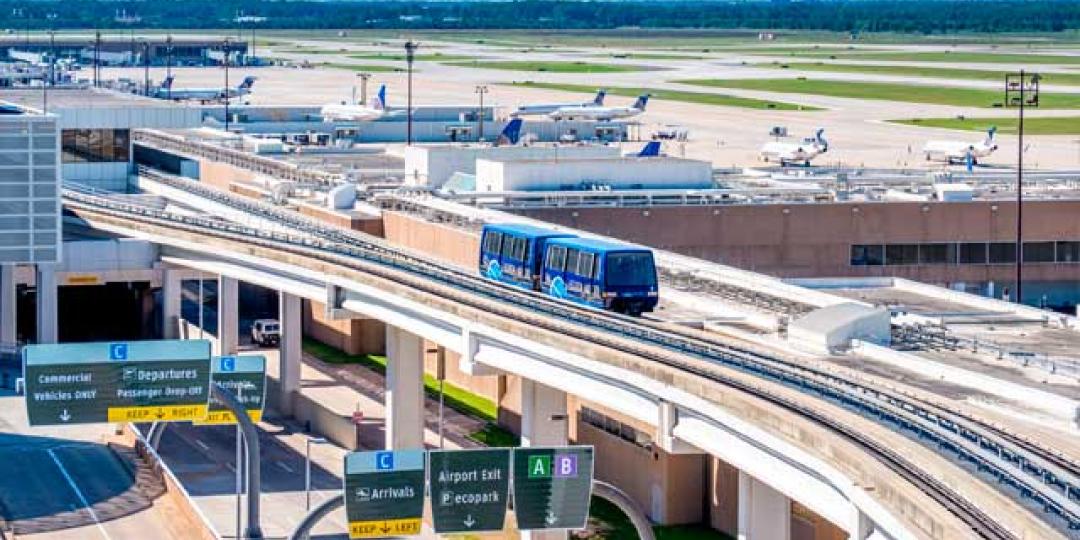 The Bush Intercontinental Airport in Houston.