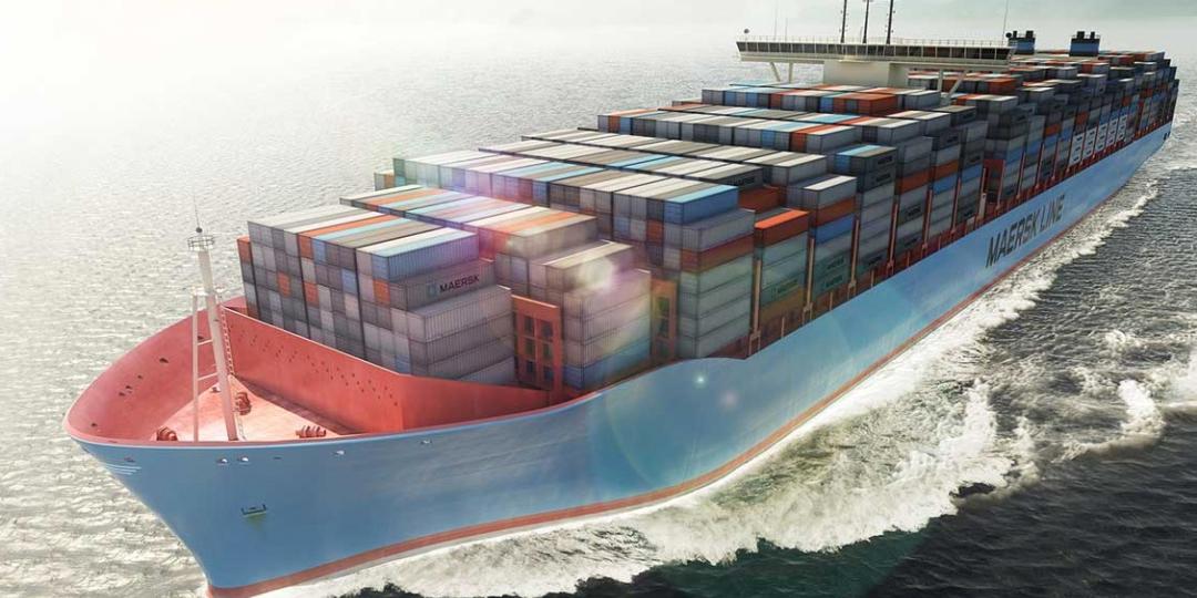 The Maersk Triple-3 class megaship.