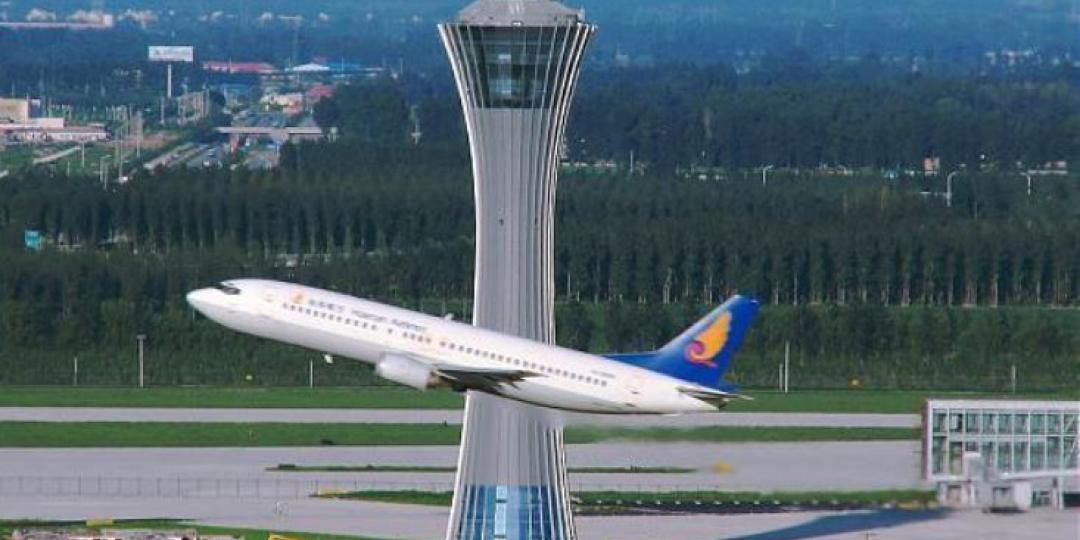 A plane takes off from Beijing Capital International Airport.